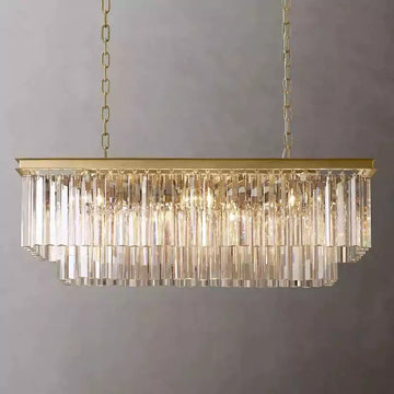 KL 1920s Odan Rectangular Chandelier 40"