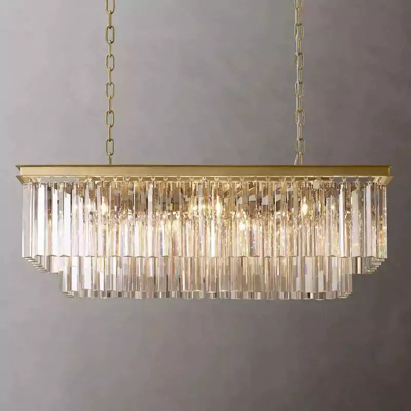 KL 1920s Odan Rectangular Chandelier 40"