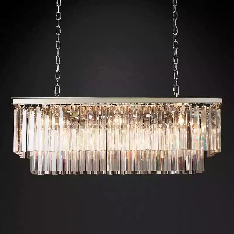 1920s Odeona Rectangular Chandelier 40"