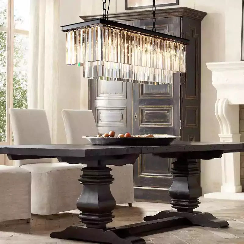 KL 1920s Odan Rectangular Chandelier 40"