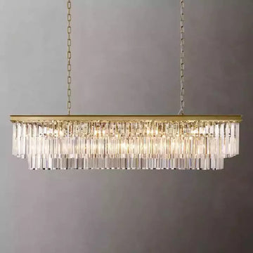 KL 1920s Odan Rectangular Chandelier 59"