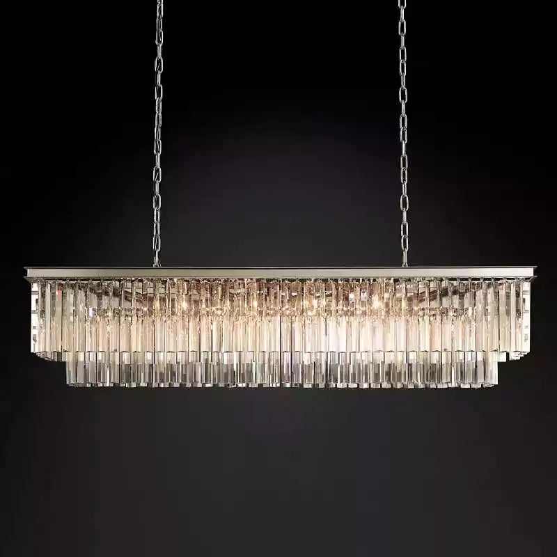 KL 1920s Odan Rectangular Chandelier 59"