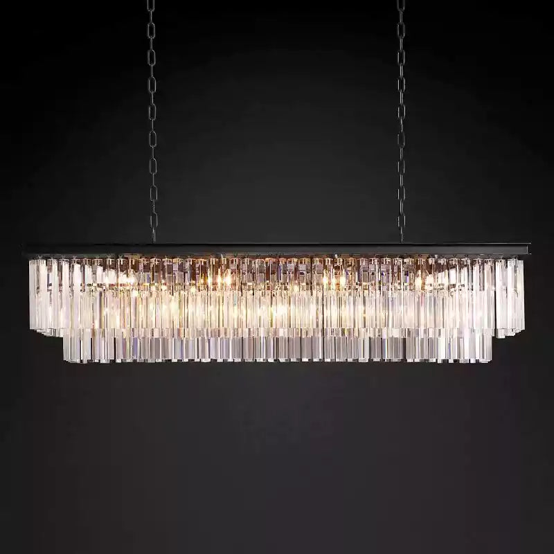 KL 1920s Odan Rectangular Chandelier 59"