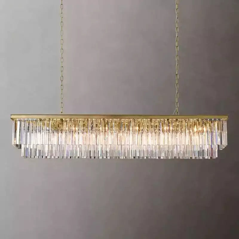 KL 1920s Odan Rectangular Chandelier 72"