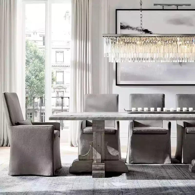 KL 1920s Odan Rectangular Chandelier 72"