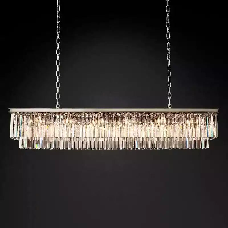 1920s Odeona Rectangular Chandelier 72"