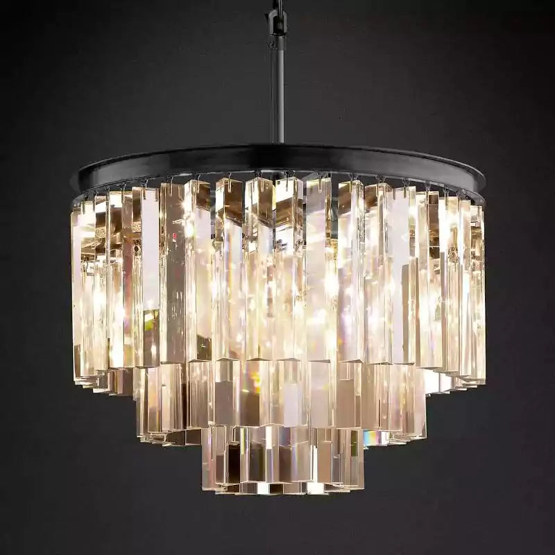 KL 1920s Odan Round Chandelier 20"