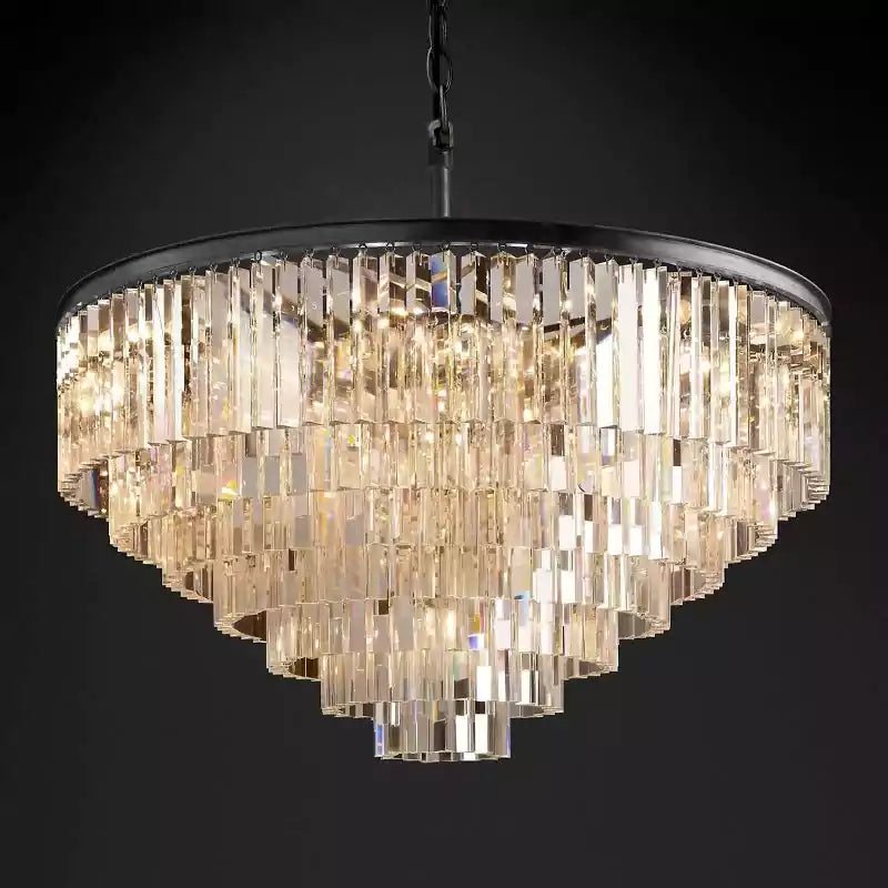 KL 1920s Odan Round Chandelier 44"