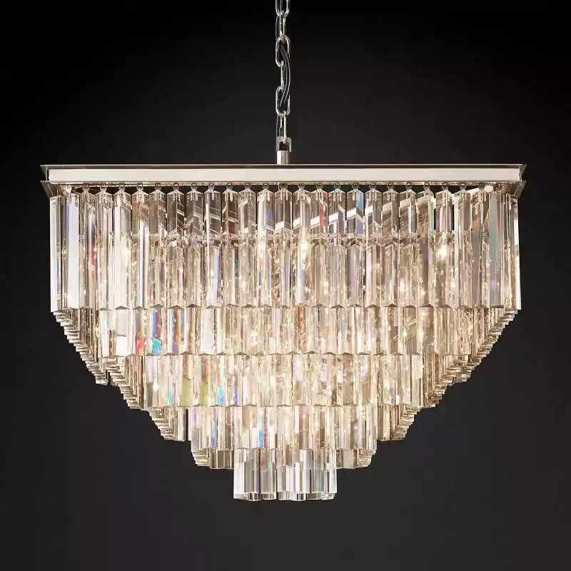 1920s Odeona Square Chandelier 34"
