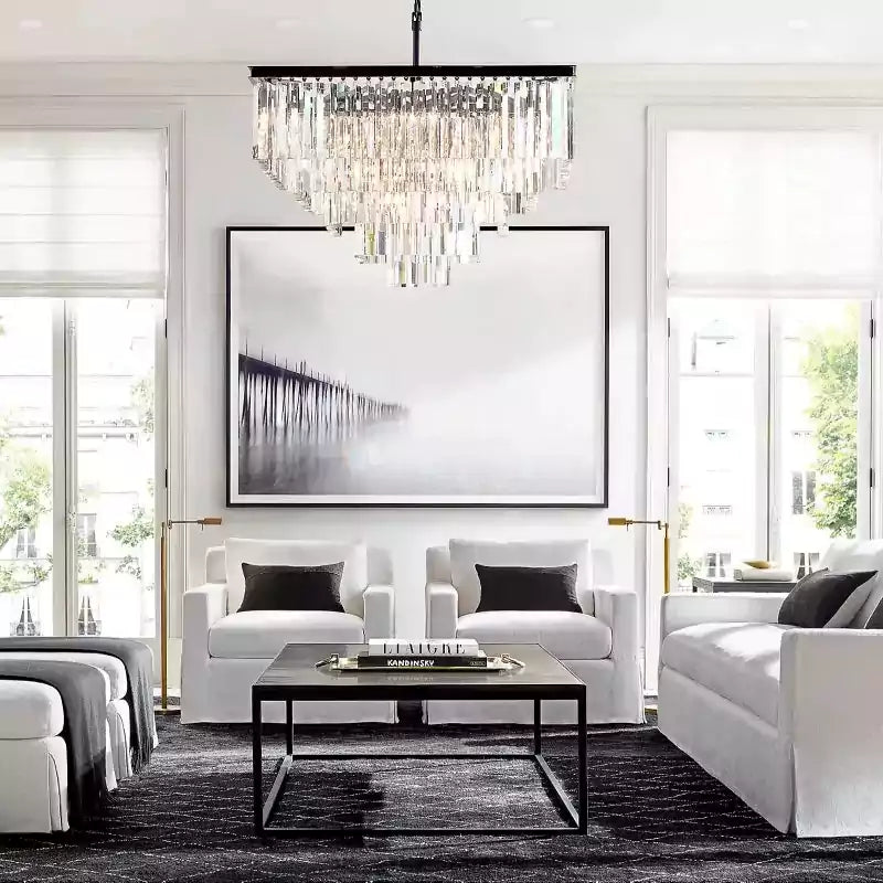 1920s Odeona Square Chandelier 47"