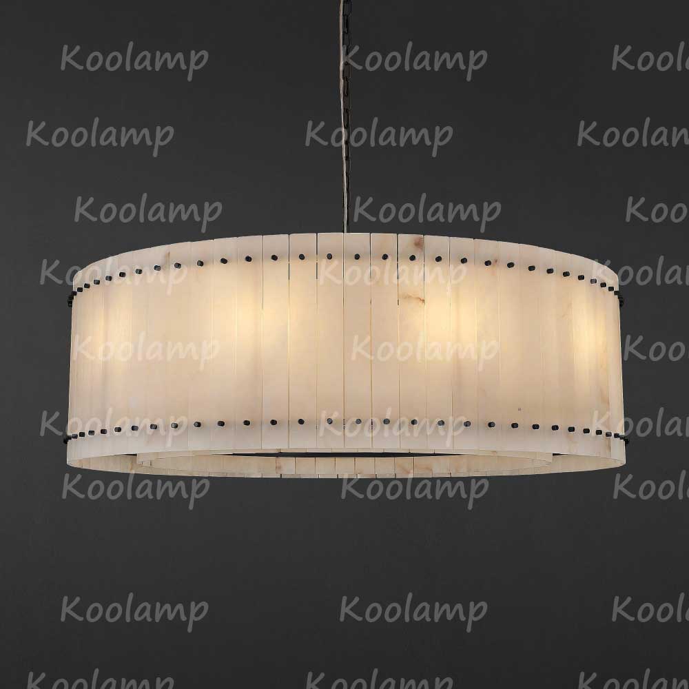KL San Marko 48 Inch Alabaster Round Chandelier
