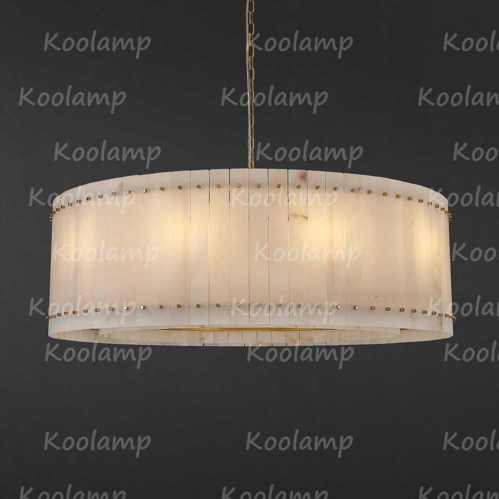 KL San Marko 48 Inch Alabaster Round Chandelier
