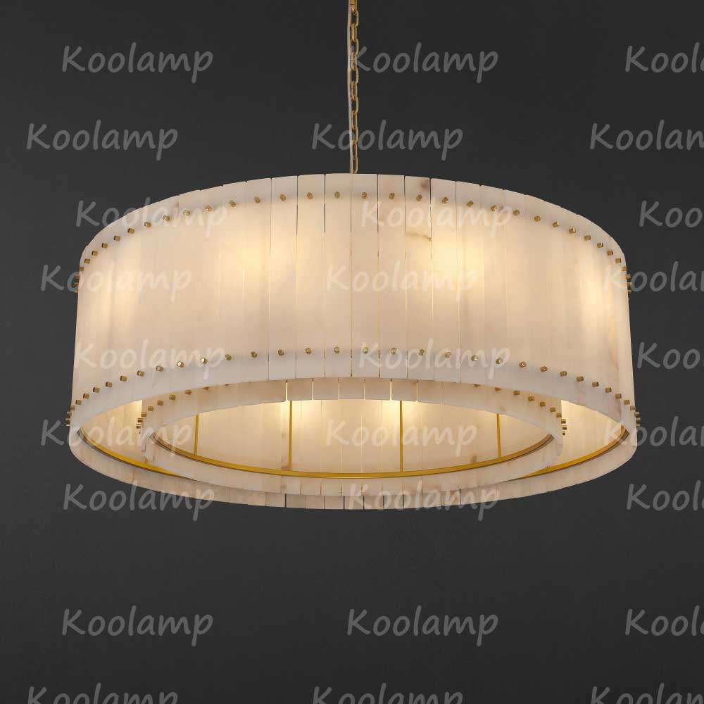 KL San Marko 48 Inch Alabaster Round Chandelier