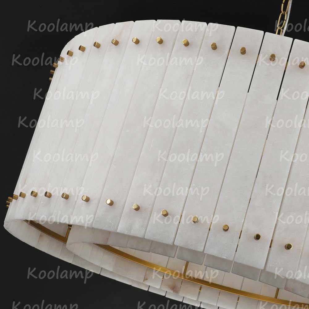 KL San Marko 48 Inch Alabaster Round Chandelier