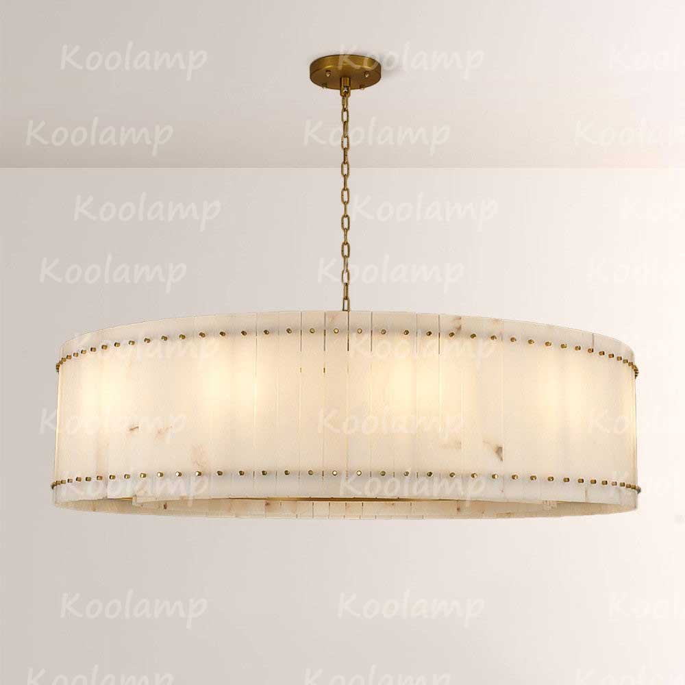 KL San Marko 60 Inch Alabaster Round Chandelier