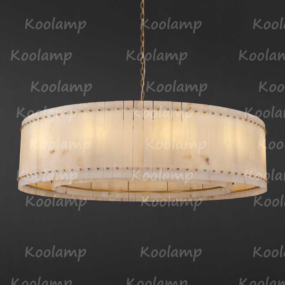 KL San Marko 60 Inch Alabaster Round Chandelier