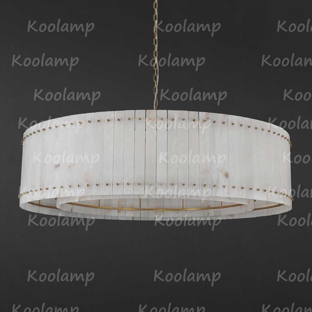 KL San Marko 60 Inch Alabaster Round Chandelier