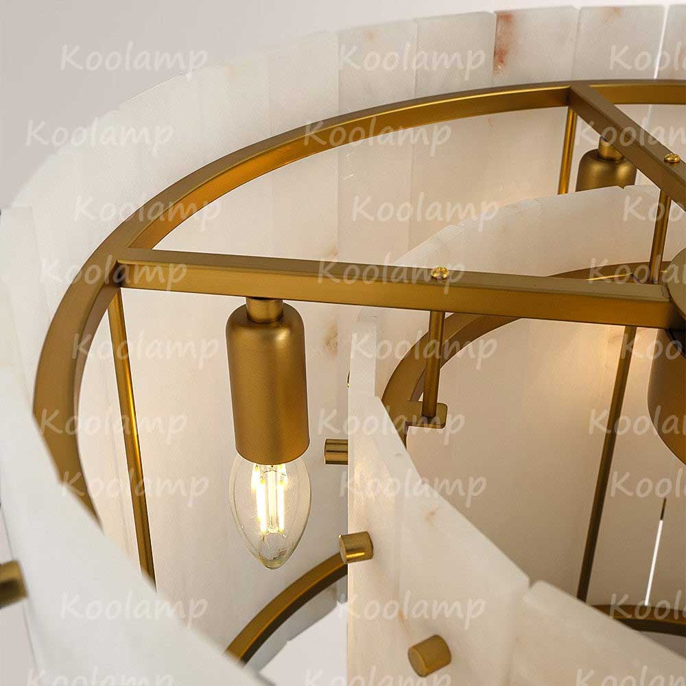 KL San Marko 22 Inch Alabaster Round Chandelier