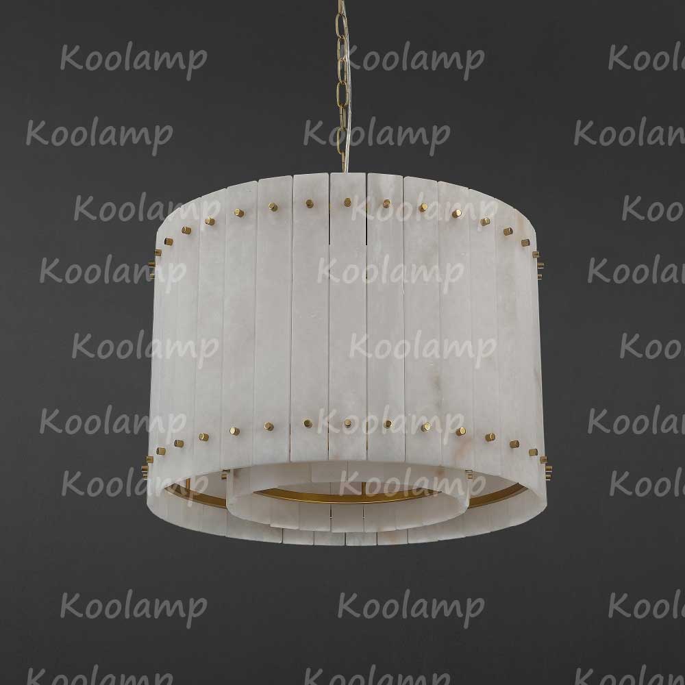 KL San Marko 22 Inch Alabaster Round Chandelier
