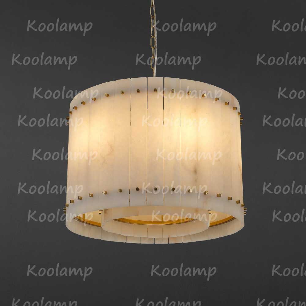 KL San Marko 22 Inch Alabaster Round Chandelier