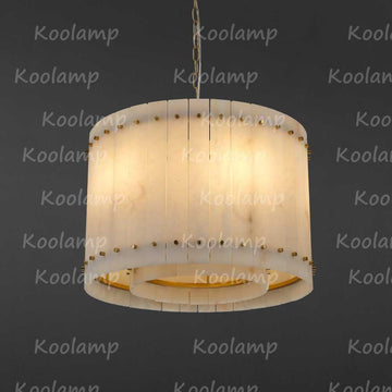 KL San Marko 22 Inch Alabaster Round Chandelier