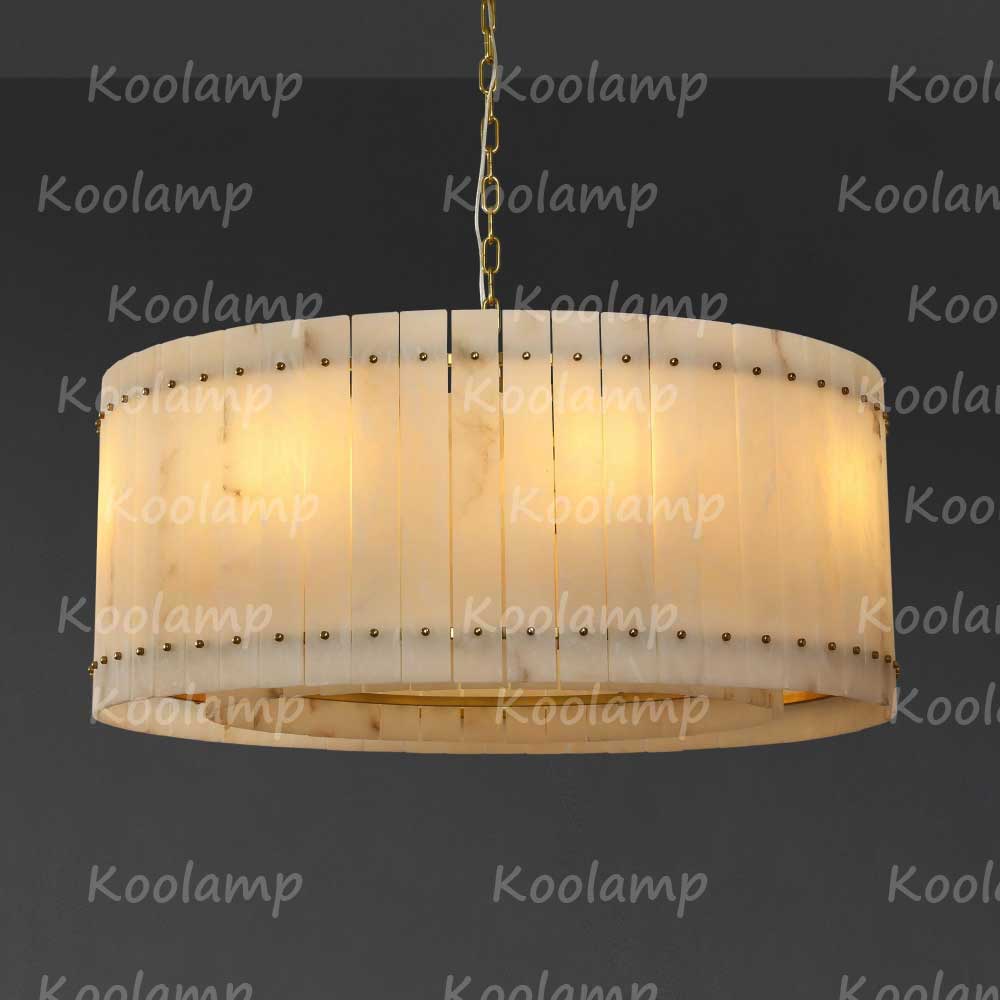 KL San Marko 37 Inch Alabaster Round Chandelier