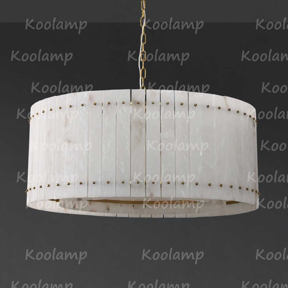 KL San Marko 37 Inch Alabaster Round Chandelier