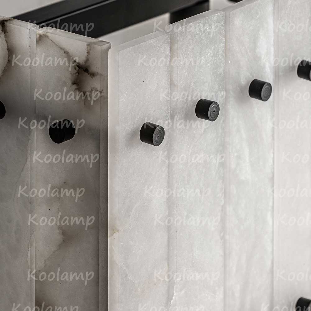 KL San Marko 54 Inch Alabaster Rectangular Chandelier