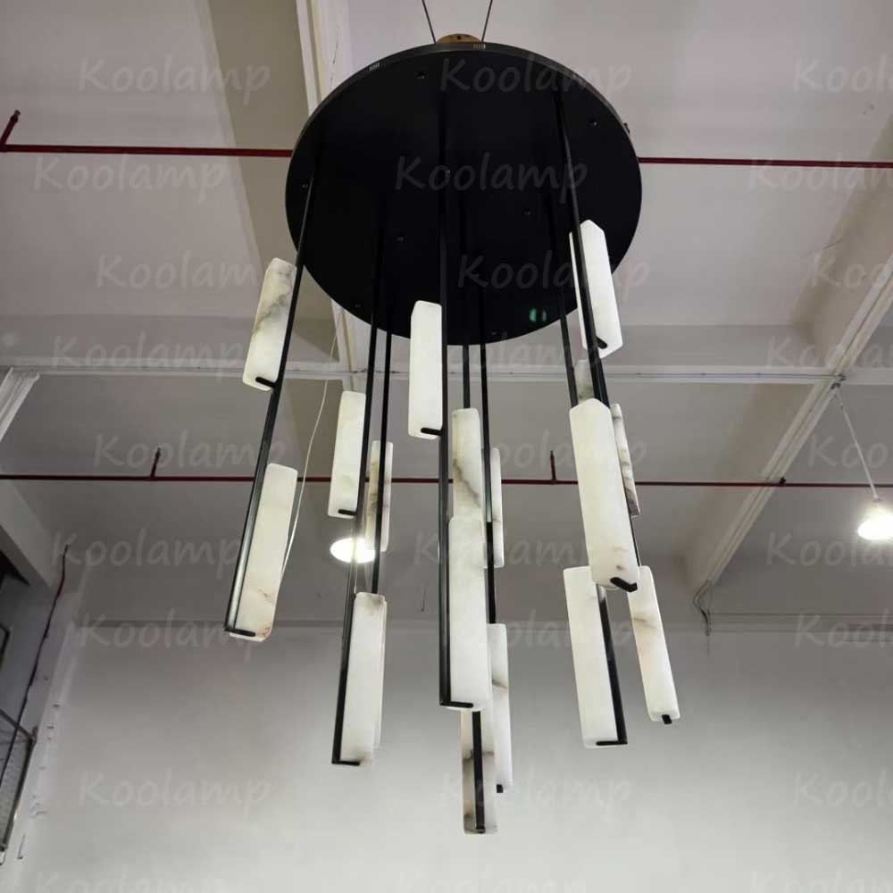 40 Inch Grand Alabaster Prism Cascading Chandelier - KL Audon