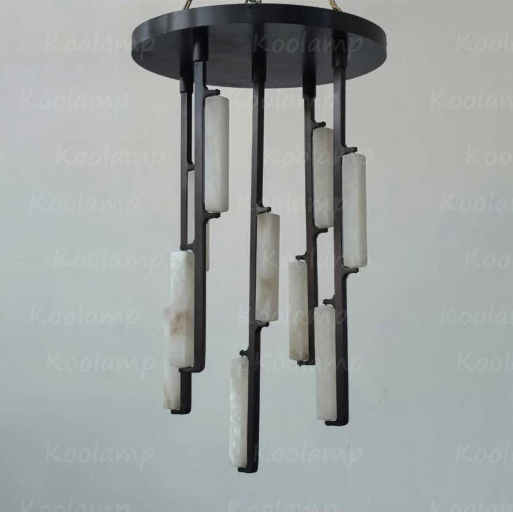 24 Inch Alabaster Prism Cascading Chandelier - KL Audon