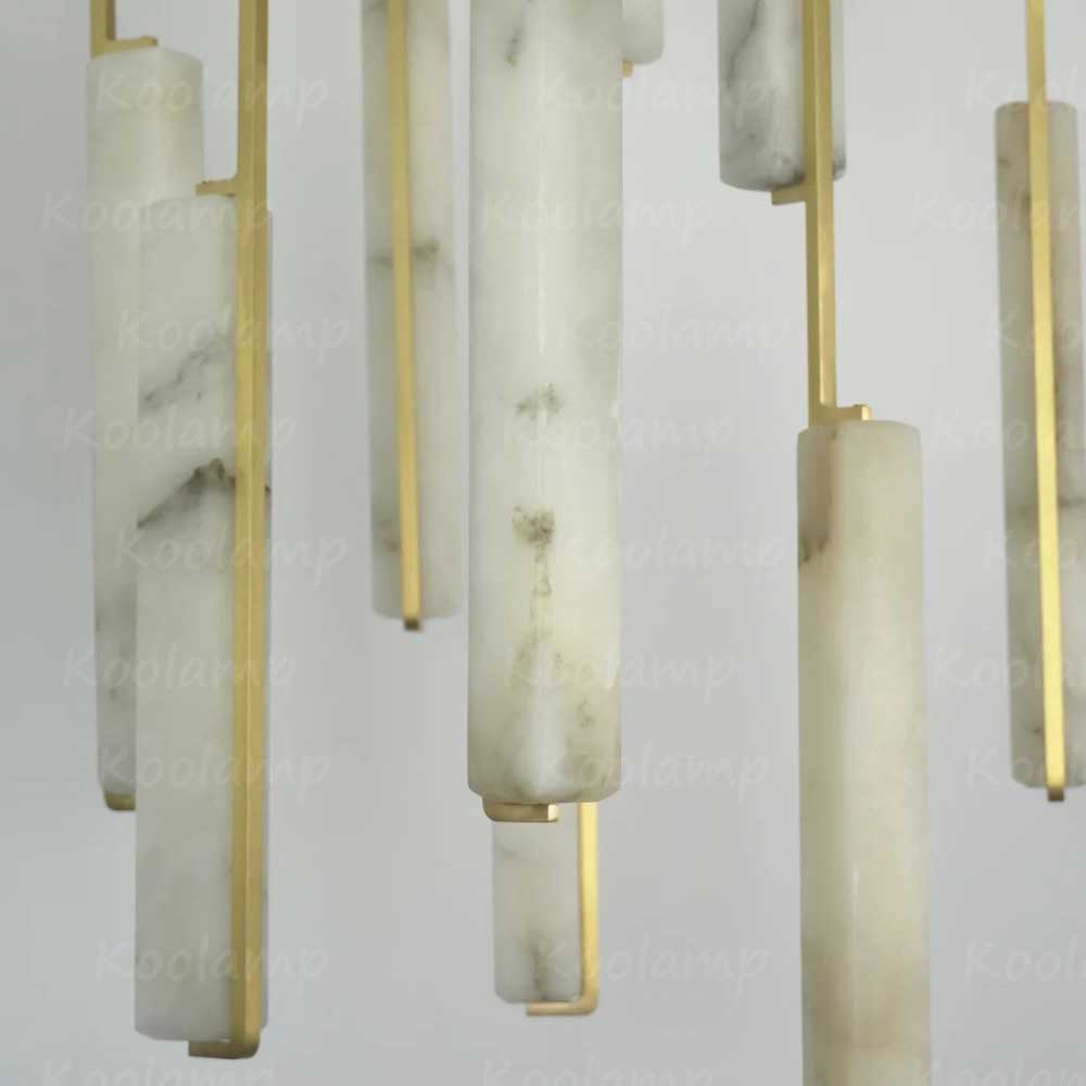 56 Inch Grand Alabaster Prism Cascading Chandelier - KL Audon