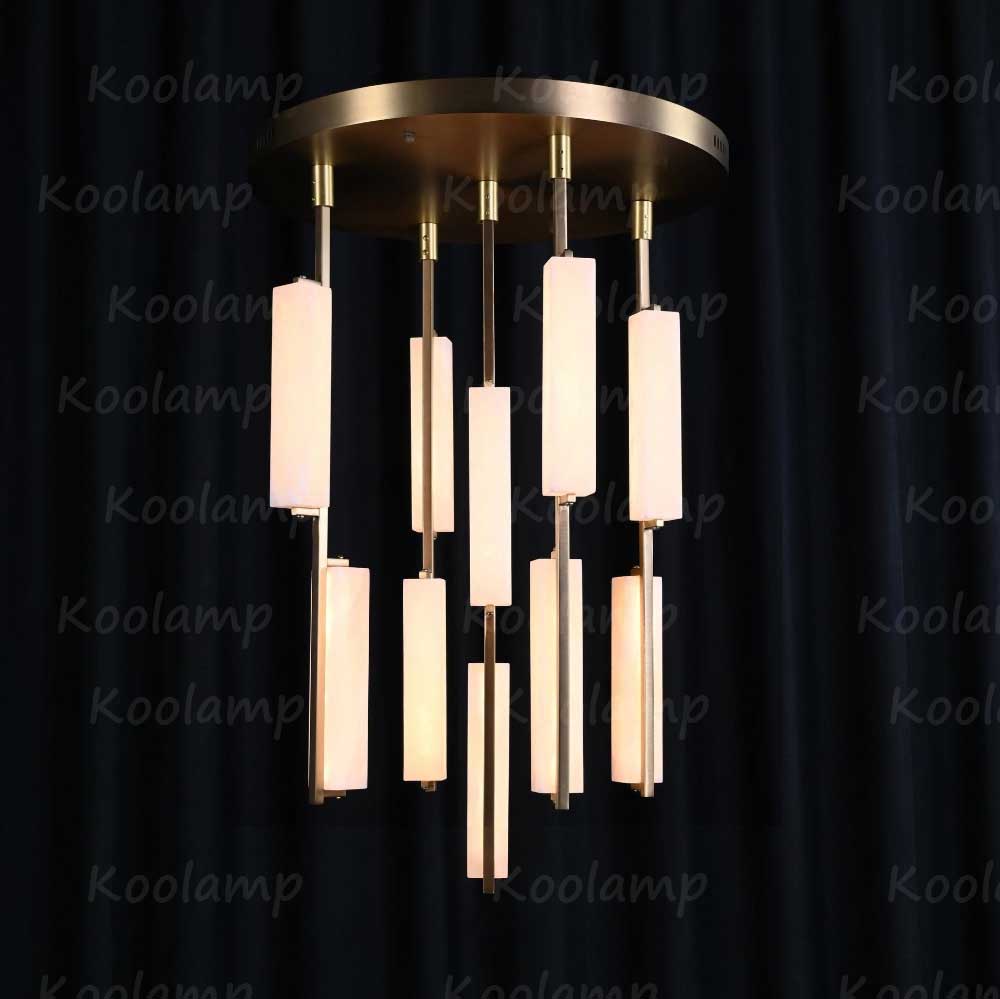 24 Inch Alabaster Prism Cascading Chandelier - KL Audon
