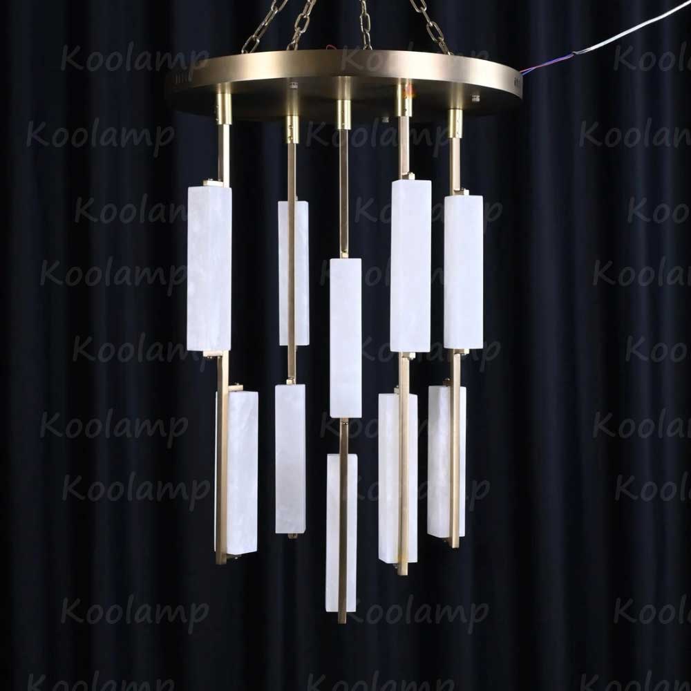 24 Inch Alabaster Prism Cascading Chandelier - KL Audon