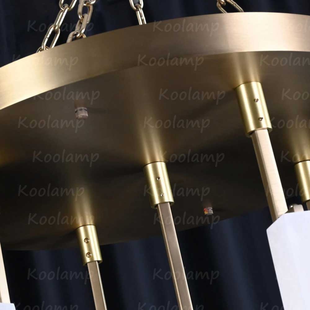 24 Inch Alabaster Prism Cascading Chandelier - KL Audon