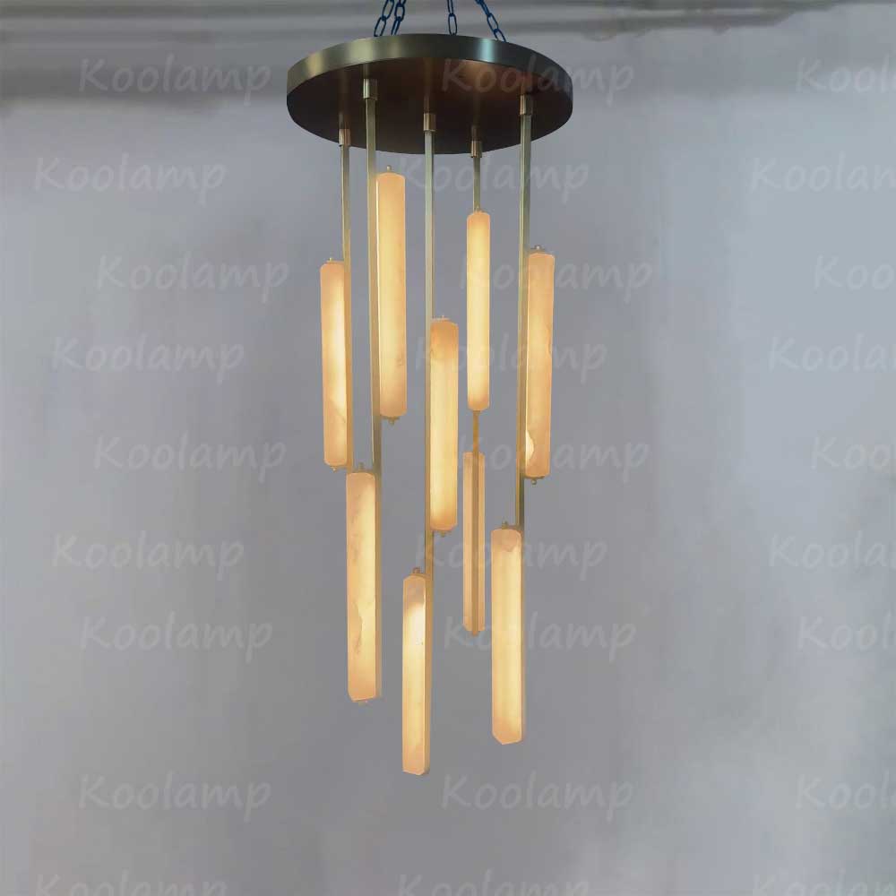 24 Inch Grand Alabaster Prism Cascading Chandelier - KL Audon