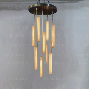 24 Inch Grand Alabaster Prism Cascading Chandelier - KL Audon