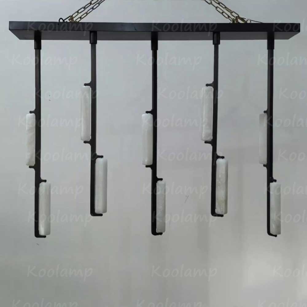 54 Inch Alabaster Prism Linear Chandelier - KL Audon