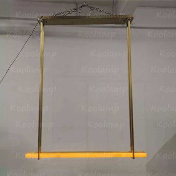 60 Inch Single Alabaster Bar Chandelier - KL Audon