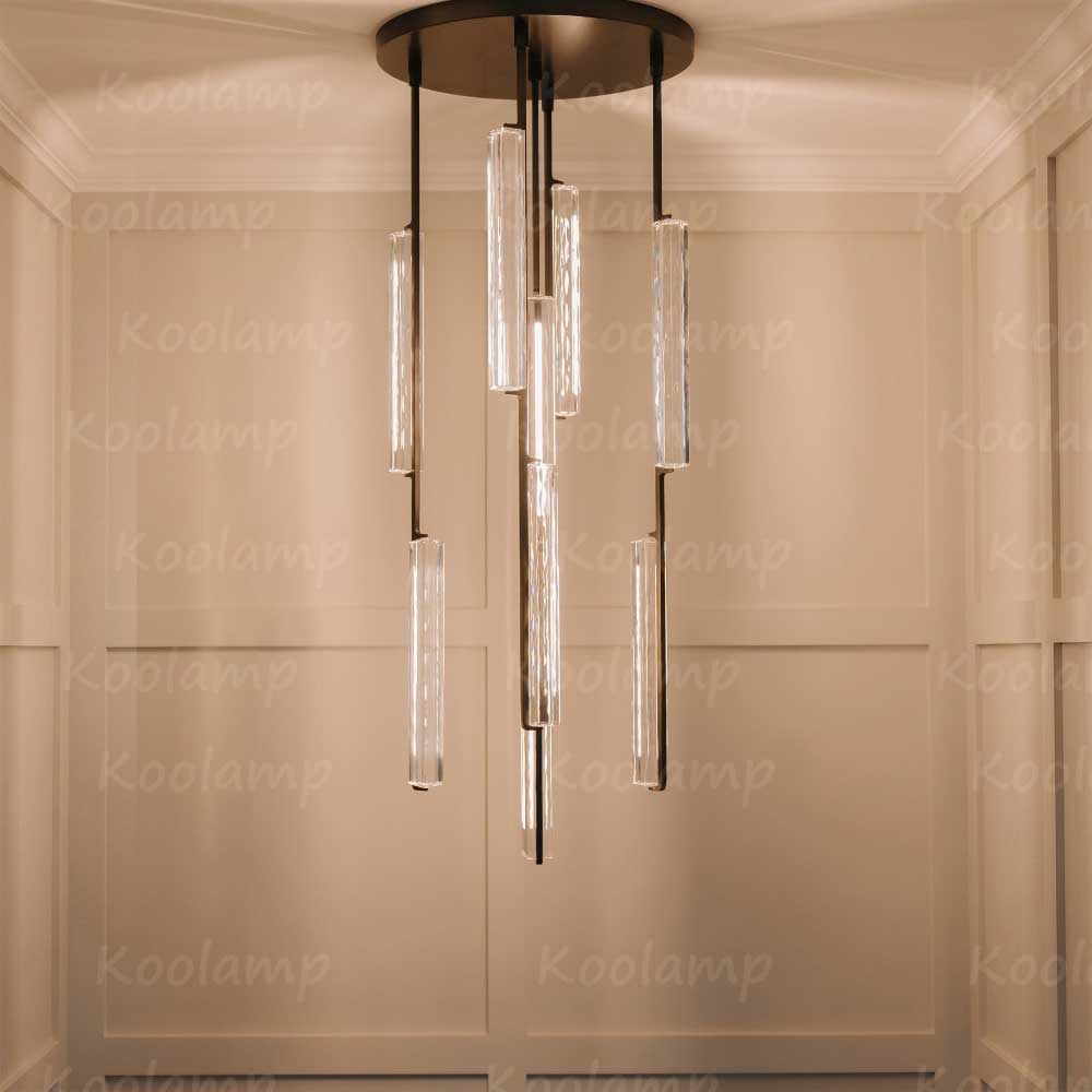 24 Inch Grand Crystal Prism Cascading Chandelier - KL Audon