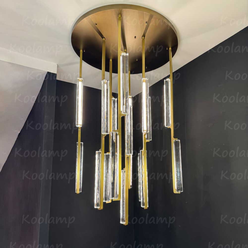 40 Inch Grand Crystal Prism Cascading Chandelier - KL Audon