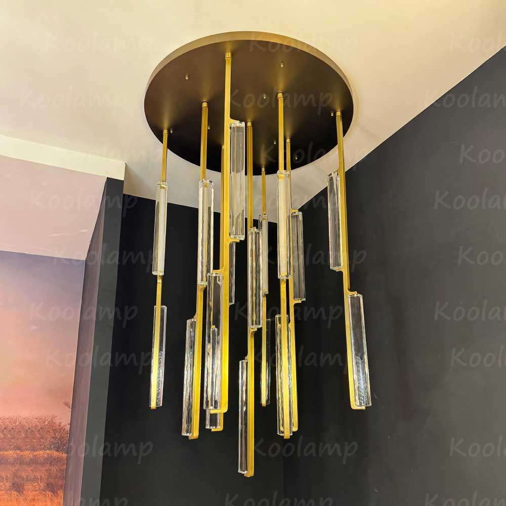 40 Inch Grand Crystal Prism Cascading Chandelier - KL Audon