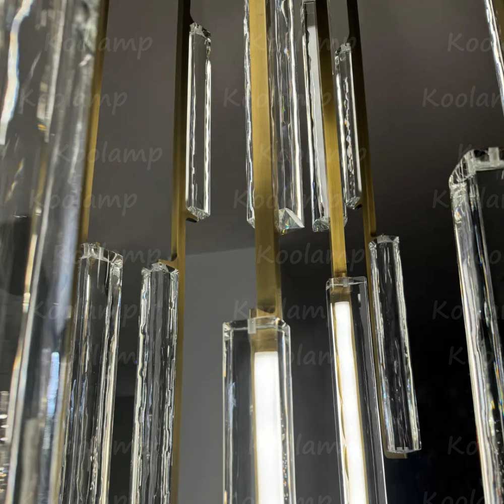 56 Inch Grand Crystal Prism Cascading Chandelier - KL Audon