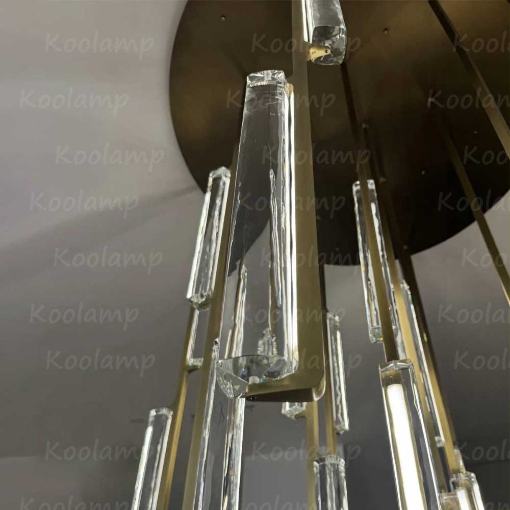 56 Inch Grand Crystal Prism Cascading Chandelier - KL Audon