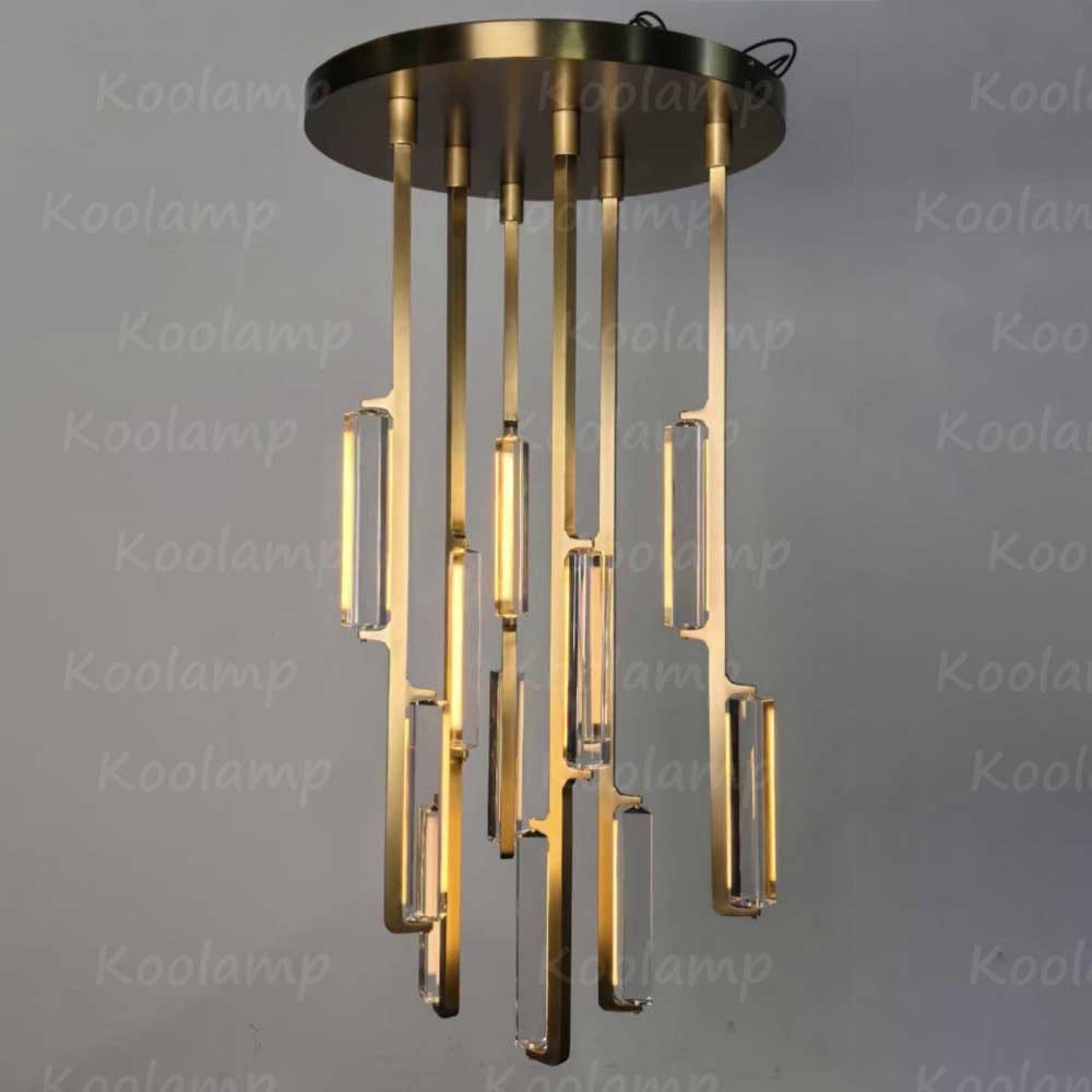 24 Inch Crystal Prism Cascading Chandelier - KL Audon