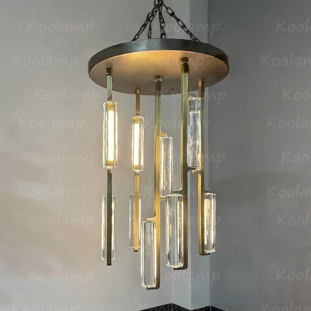 24 Inch Crystal Prism Cascading Chandelier - KL Audon