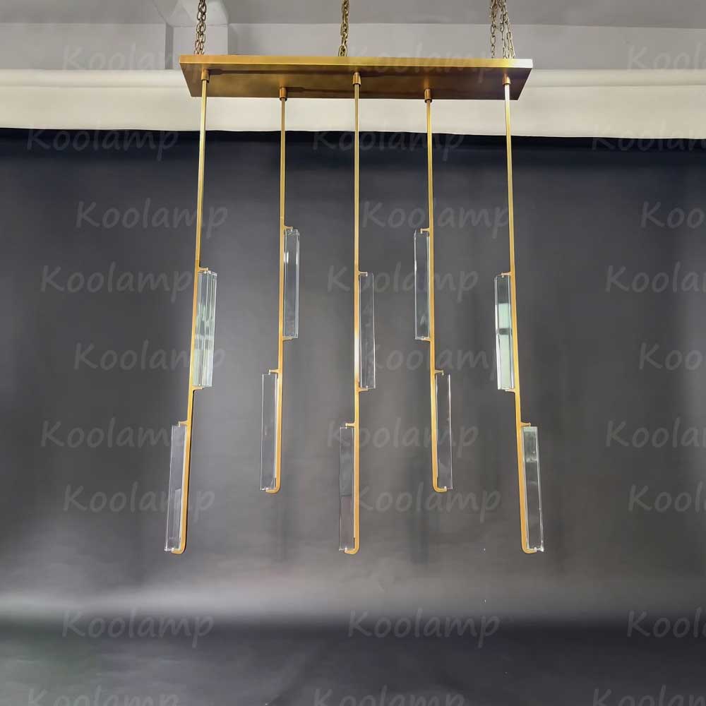 54 Inch Grand Crystal Prism Linear Chandelier - KL Audon