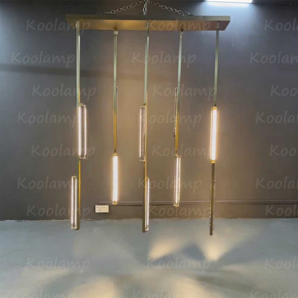 54 Inch Grand Crystal Prism Linear Chandelier - KL Audon