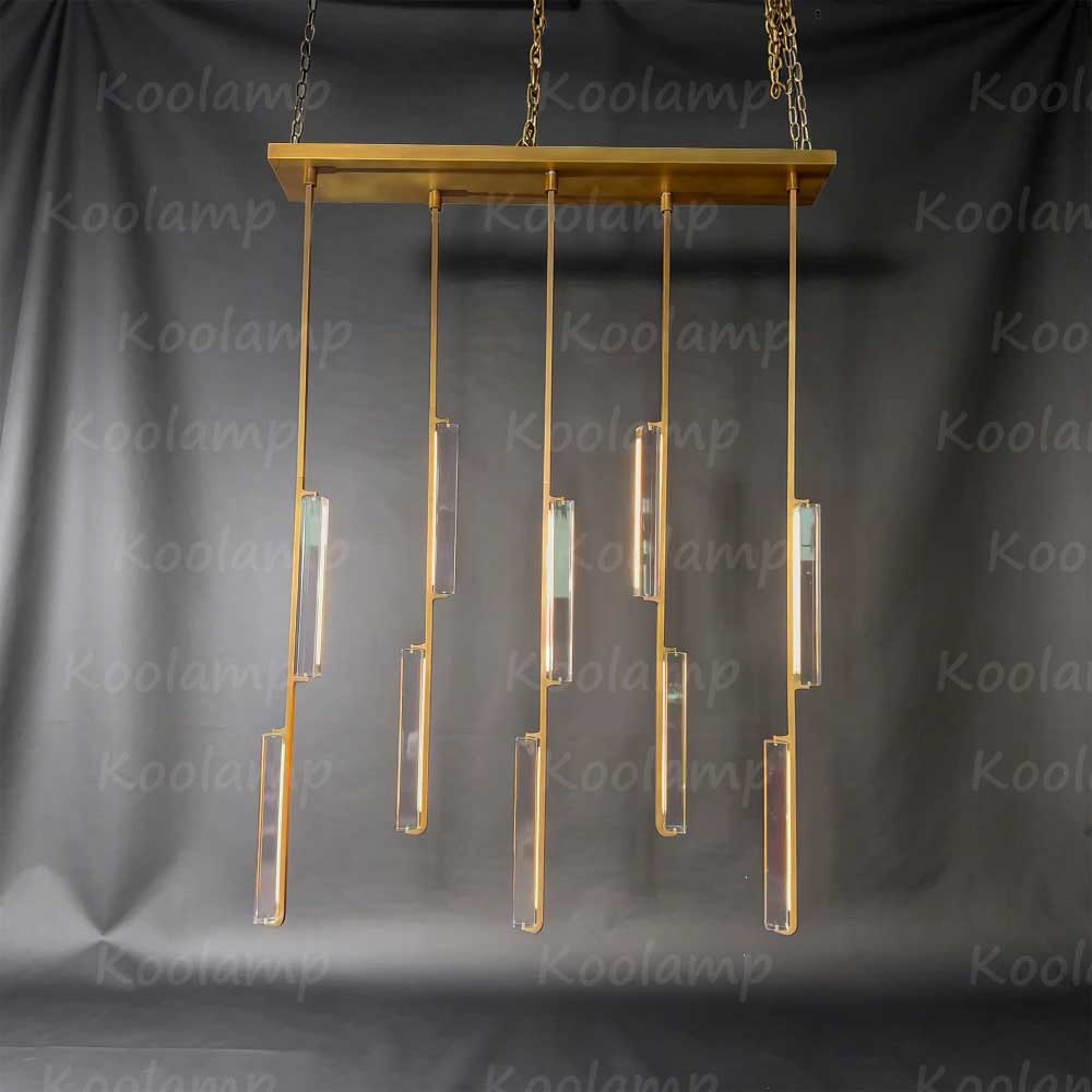 54 Inch Grand Crystal Prism Linear Chandelier - KL Audon