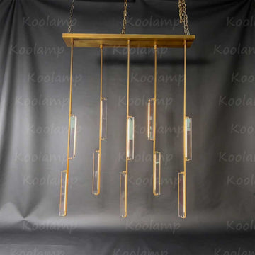 54 Inch Grand Crystal Prism Linear Chandelier - KL Audon