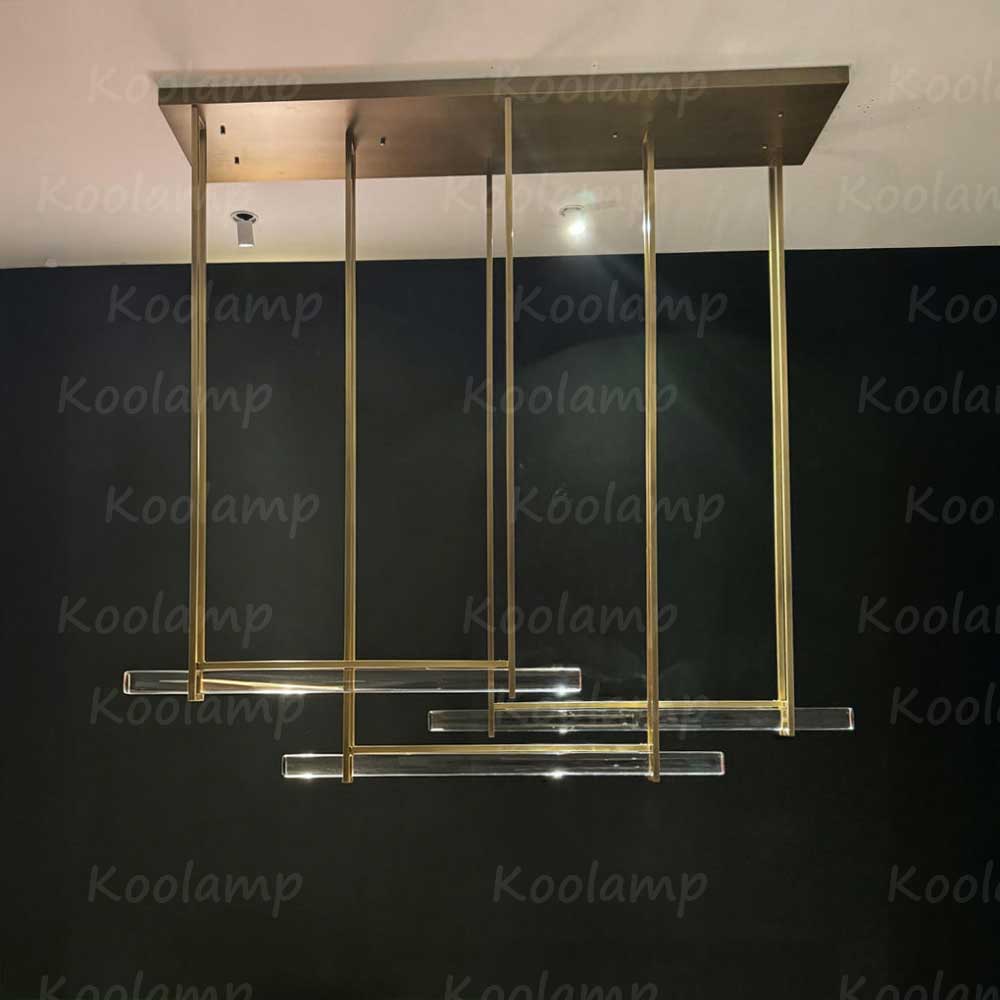60 Inch Triple Crystal Bar Chandelier - KL Audon